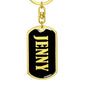 Jenny v02 - Luxury Dog Tag Keychain