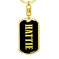 Hattie v02 - Luxury Dog Tag Keychain