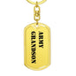 Army Grandson - Luxury Dog Tag Keychain