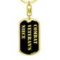 Combat Veteran's Niece v2 - Luxury Dog Tag Keychain