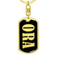 Ora v02 - Luxury Dog Tag Keychain