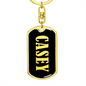 Casey v02 - Luxury Dog Tag Keychain