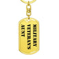 Military Veteran's Aunt - Luxury Dog Tag Keychain