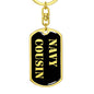 Navy Cousin v2 - Luxury Dog Tag Keychain