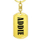 Addie v01 - Luxury Dog Tag Keychain