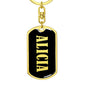 Alicia v02 - Luxury Dog Tag Keychain