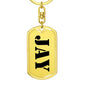 Jay - Luxury Dog Tag Keychain