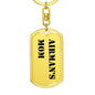 Airman's Mom - Luxury Dog Tag Keychain