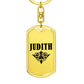 Judith v01a - Luxury Dog Tag Keychain
