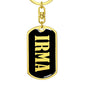 Irma v02 - Luxury Dog Tag Keychain