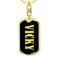 Vicky v02 - Luxury Dog Tag Keychain
