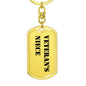 Veteran's Niece - Luxury Dog Tag Keychain