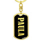 Paula v02 - Luxury Dog Tag Keychain