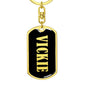 Vickie v02 - Luxury Dog Tag Keychain