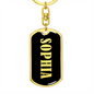 Sophia v02 - Luxury Dog Tag Keychain