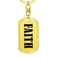 Faith v01 - Luxury Dog Tag Keychain