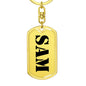 Sam - Luxury Dog Tag Keychain