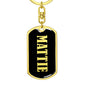 Mattie v02 - Luxury Dog Tag Keychain