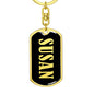 Susan v02 - Luxury Dog Tag Keychain