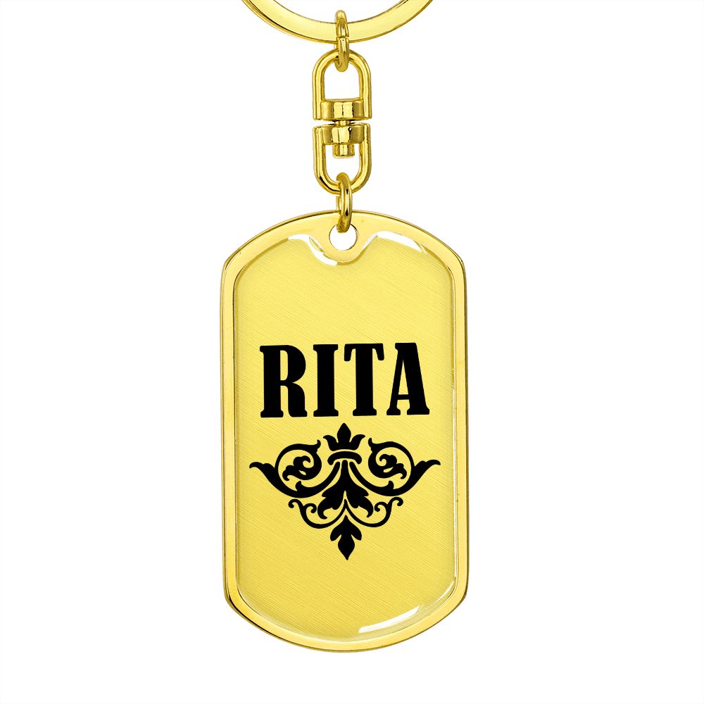 Rita v01a - Luxury Dog Tag Keychain