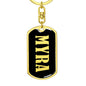 Myra v02 - Luxury Dog Tag Keychain