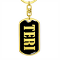 Teri v02 - Luxury Dog Tag Keychain