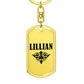 Lillian v01a - Luxury Dog Tag Keychain