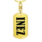 Inez v01 - Luxury Dog Tag Keychain