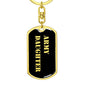 Army Daughter v2 - Luxury Dog Tag Keychain