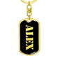 Alex v3 - Luxury Dog Tag Keychain