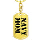 Navy Mom - Luxury Dog Tag Keychain