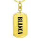 Blanca v01 - Luxury Dog Tag Keychain