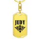 Judy v01a - Luxury Dog Tag Keychain