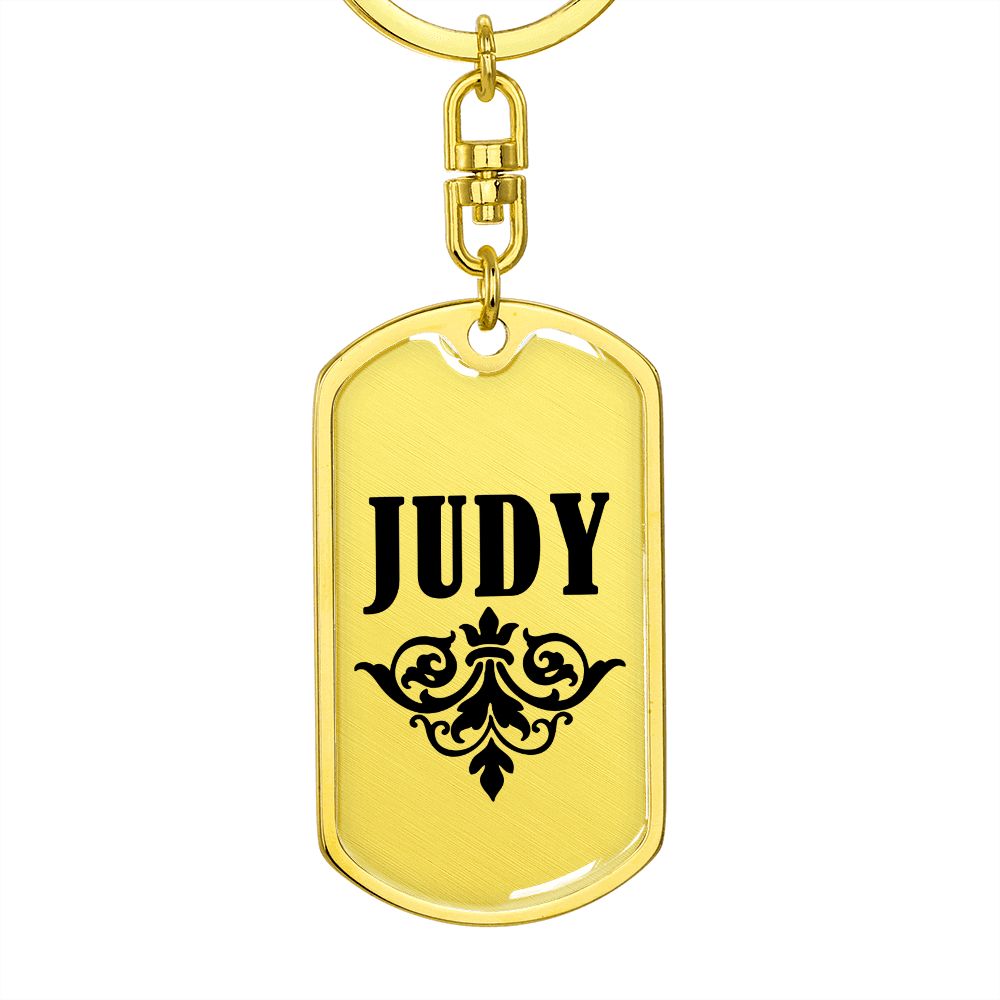 Judy v01a - Luxury Dog Tag Keychain