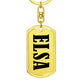 Elsa v01 - Luxury Dog Tag Keychain
