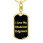 Love My Rhodesian Ridgeback v5 - Luxury Dog Tag Keychain
