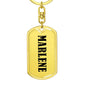 Marlene v01 - Luxury Dog Tag Keychain