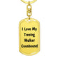 Love My Treeing Walker Coonhound v4 - Luxury Dog Tag Keychain