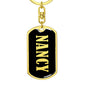 Nancy v02 - Luxury Dog Tag Keychain