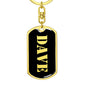 Dave v3 - Luxury Dog Tag Keychain