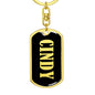 Cindy v02 - Luxury Dog Tag Keychain
