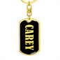 Carey v02 - Luxury Dog Tag Keychain