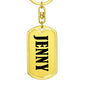 Jenny v01 - Luxury Dog Tag Keychain