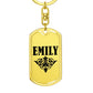 Emily v01a - Luxury Dog Tag Keychain