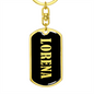 Lorena v02 - Luxury Dog Tag Keychain