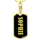 Sophie v02 - Luxury Dog Tag Keychain
