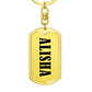 Alisha v01 - Luxury Dog Tag Keychain
