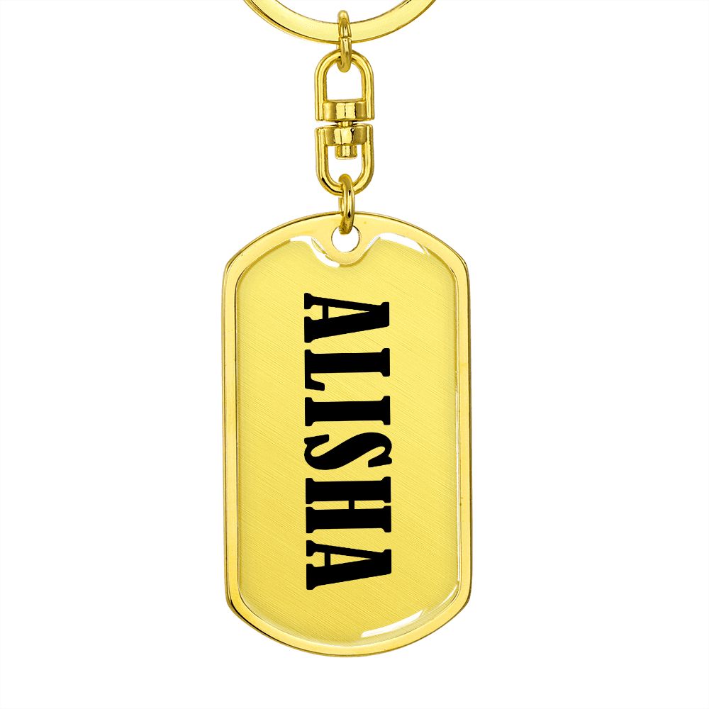 Alisha v01 - Luxury Dog Tag Keychain