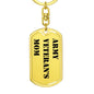 Army Veteran's Mom - Luxury Dog Tag Keychain