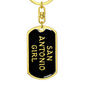 San Antonio Girl v5 - Luxury Dog Tag Keychain